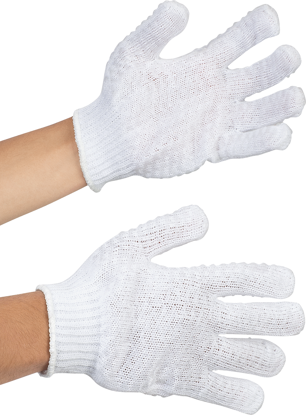 Hafif Hizmet Tipi İş Eldivenleri, Tam Tutuşlu, Pamuk/Polyester Karışımı, 9-3/4" Uzunluk
