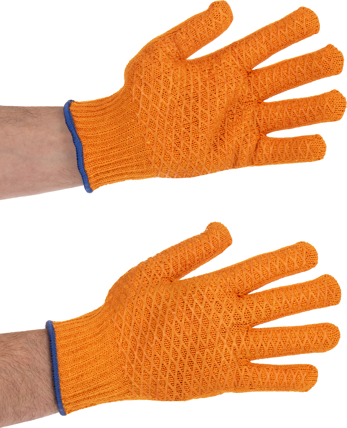 Hafif Hizmet Tipi İş Eldivenleri, Tutma yeri ile, Akrilik/Polyester Kumaş Karışımı