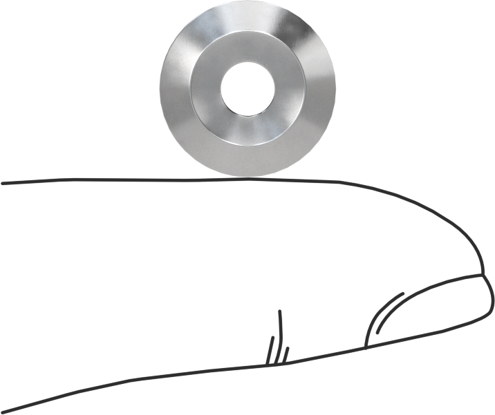 Son İşlem Pulu, Alüminyum, M4 Vida Boyutu için, 4.3 mm ID, 14.0 mm OD