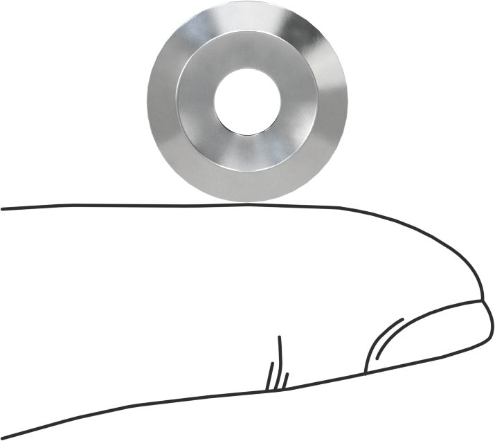 Son İşlem Pulu, Alüminyum, M5 Vida Boyutu için, 5.3 mm ID, 16.0 mm OD