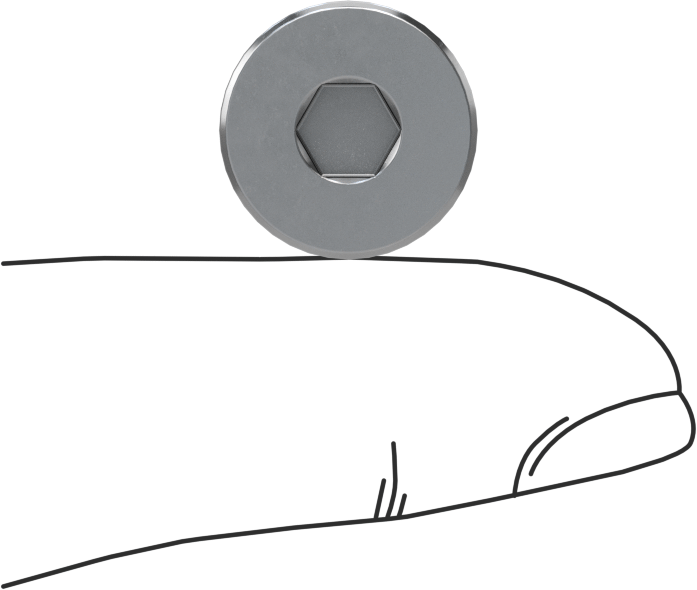 Düşük Basınçlı Çelik Dişli Tapa, Bakır Pullu Altıgen Tahrik, M10 x 1 mm Diş