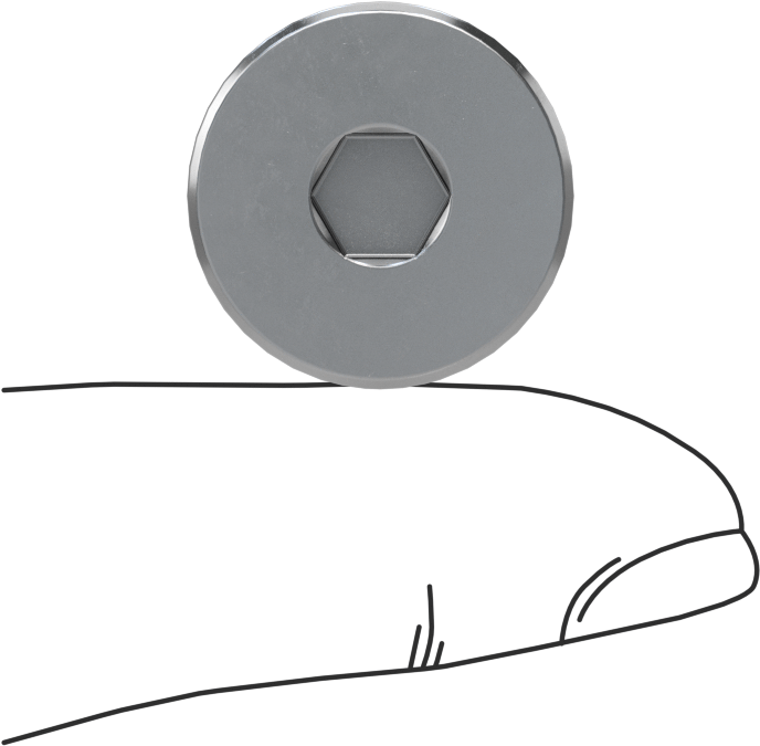 Düşük Basınçlı Çelik Dişli Tapa, Bakır Pullu Altıgen Tahrik, M14 x 1,5 mm Diş