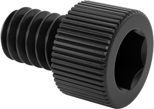 Naylon Soket Başlı Vidalar, 2-56 Diş Boyutu, 1/8" Uzunluk