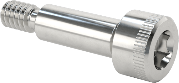 316 Paslanmaz Çelik Omuzlu Vida, 3/32" Omuz Çapı, 1/4" Omuz Uzunluğu, 1-64 Diş Boyutu