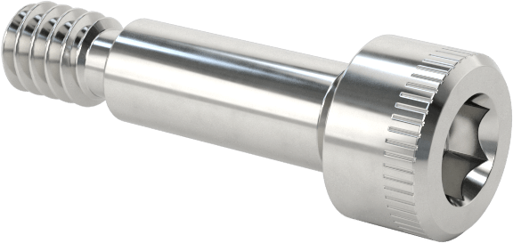 316 Paslanmaz Çelik Omuzlu Vida, 3/32" Omuz Çapı, 1/4" Omuz Uzunluğu, 2-56 Diş Boyutu