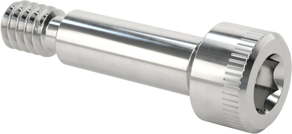 316 Paslanmaz Çelik Omuzlu Vida, 3/32" Omuz Çapı, 9/32" Omuz Uzunluğu, 2-56 Diş Boyutu