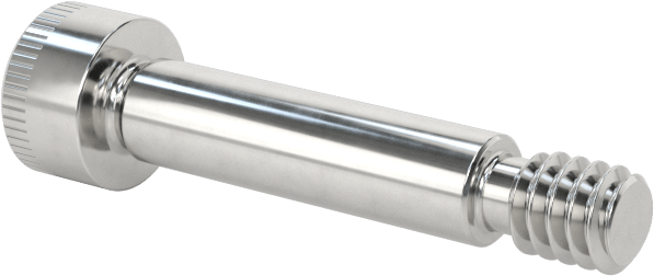 316 Paslanmaz Çelik Omuzlu Vida, 3/32" Omuz Çapı, 3/8" Omuz Uzunluğu, 2-56 Diş Boyutu