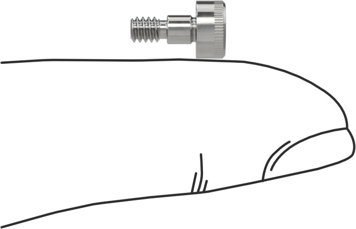 316 Paslanmaz Çelik Omuzlu Vida, 1/8" Omuz Çapı, 1/8" Omuz Uzunluğu, 4-40 Diş