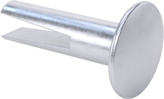 Nikel Kaplı Çelik Yarı Perçinler, 9/64" Çap, 0,25“-0,375” Malzeme Kalınlığı için