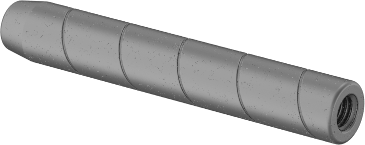 Spiral Şaftlı Havalandırmalı Çekilebilir Pim, Yüksek Mukavemetli 4140 Alaşımlı Çelik, 5/16" Çap, 2" Uzunluk