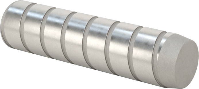 Spiral Şaftlı Havalandırmalı Çekilebilir Pim, Yüksek Mukavemetli 4140 Alaşımlı Çelik, 3/8" Çap, 1-1/2" Uzunluk