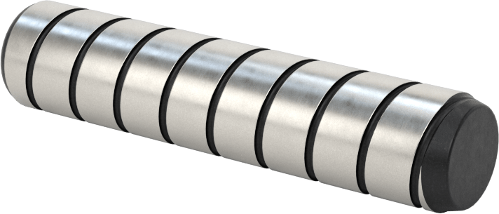 Spiral Şaftlı Havalandırmalı Çekilebilir Pim, Yüksek Mukavemetli 4140 Alaşımlı Çelik, 3/8" Çap, 1-3/4" Uzunluk