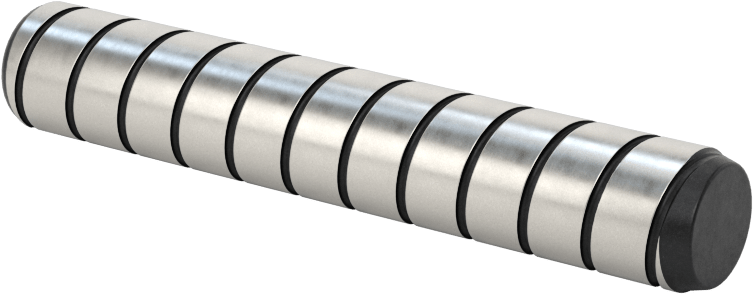 Spiral Şaftlı Havalandırmalı Çekilebilir Pim, Yüksek Mukavemetli 4140 Alaşımlı Çelik, 3/8" Çap, 2-1/4" Uzunluk