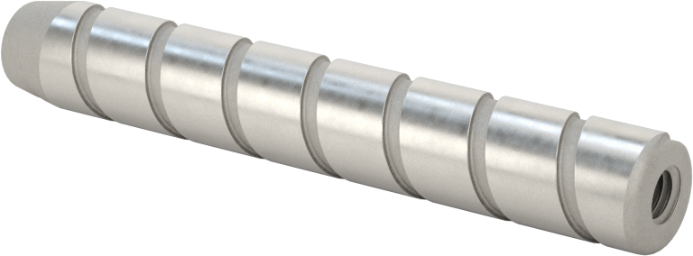 Spiral Şaftlı Havalandırmalı Çekilebilir Pim, Yüksek Mukavemetli 4140 Alaşımlı Çelik, 3/8" Çap, 2-1/2" Uzunluk