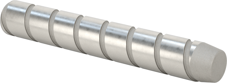Spiral Şaftlı Havalandırmalı Çekilebilir Pim, Yüksek Mukavemetli 4140 Alaşımlı Çelik, 3/8" Çap, 2-1/2" Uzunluk