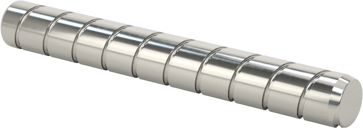 Spiral Şaftlı Havalandırmalı Çekilebilir Pim, 18-8 Paslanmaz Çelik, 1/4" Çap, 2" Uzunluk