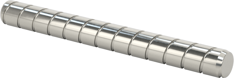 Spiral Şaftlı Havalandırmalı Çekilebilir Pim, 18-8 Paslanmaz Çelik, 1/4" Çap, 2-1/2" Uzunluk