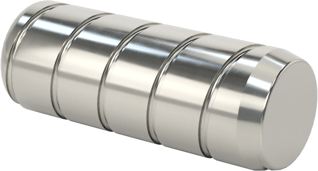 Spiral Şaftlı Havalandırmalı Çekilebilir Pim, 18-8 Paslanmaz Çelik, 3/8" Çap, 1" Uzunluk