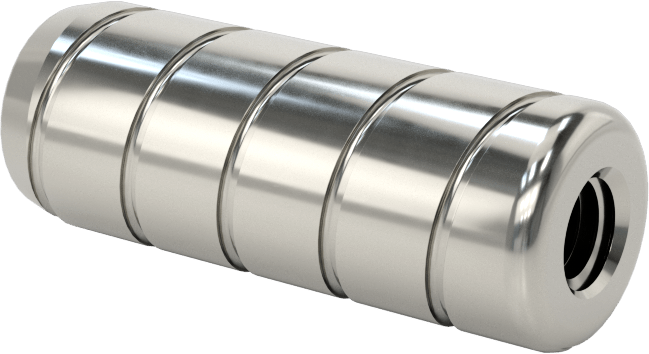 Spiral Şaftlı Havalandırmalı Çekilebilir Pim, 18-8 Paslanmaz Çelik, 3/8" Çap, 1" Uzunluk