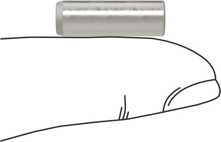 Düz Şaftlı Havalandırmalı Çekilebilir Pim, Yüksek Mukavemetli 4140 Alaşımlı Çelik, 1/4" Çap, 3/4" Uzunluk