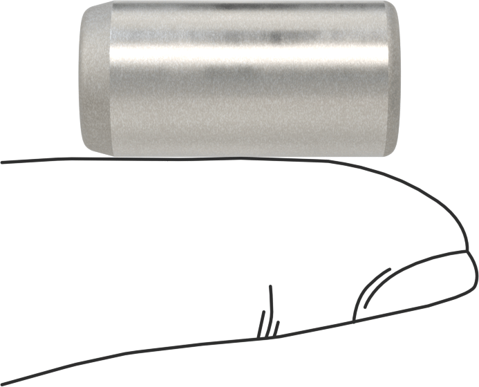 Düz Şaftlı Havalandırmalı Çekilebilir Pim, Yüksek Mukavemetli 4140 Alaşımlı Çelik, 1/2" Çap, 1" Uzunluk