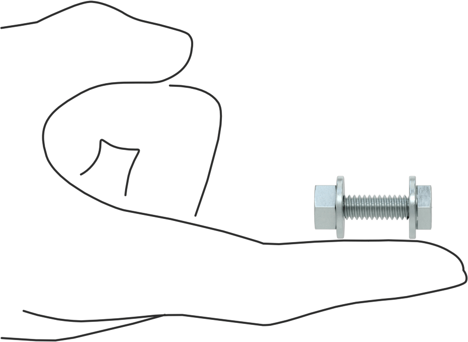 Somun ve Pullu 5 Sınıfı Çelik Altıgen Başlı Vidalar, Orta Mukavemetli, 1/4"-20 Diş Boyutu, 1" Uzunluk