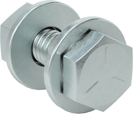 Somun ve Pullu 5 Sınıfı Çelik Altıgen Başlı Vidalar, Orta Mukavemetli, 1/4"-20 Diş Boyutu, 3/4" Uzunluk