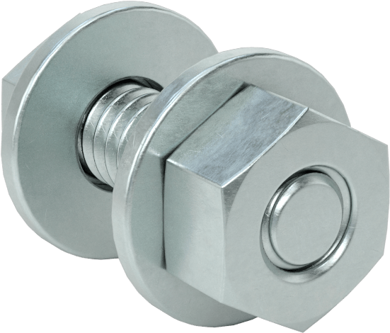Somun ve Pullu 5 Sınıfı Çelik Altıgen Başlı Vidalar, Orta Mukavemetli, 1/4"-20 Diş Boyutu, 3/4" Uzunluk