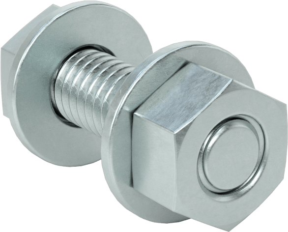 Somun ve Pullu 5 Sınıfı Çelik Altıgen Başlı Vidalar, Orta Mukavemetli, 5/16"-18 Diş Boyutu, 1" Uzunluk