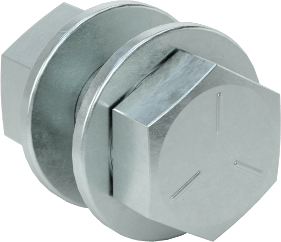 Somun ve Pullu 5 Sınıfı Çelik Altıgen Başlı Vidalar, Orta Mukavemetli, 1/2"-13 Diş Boyutu, 1" Uzunluk