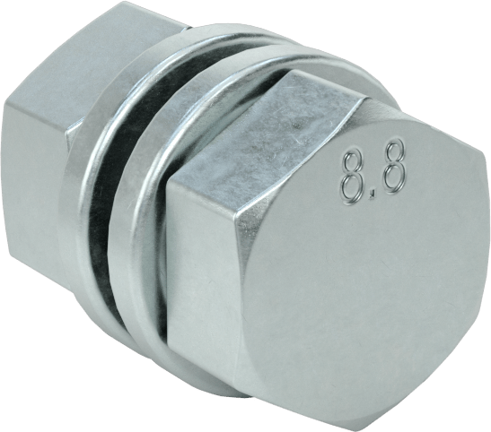 Sınıf 8.8 Çelik Altıgen Başlı Vidalar, Somunlar ve Pullar ile, Orta Mukavemet, M6 x 1 mm Diş, 12 mm Uzunluk