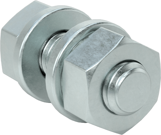 Sınıf 8.8 Çelik Altıgen Başlı Vidalar, Somunlar ve Pullar ile, Orta Mukavemet, M6 x 1 mm Diş, 16 mm Uzunluk