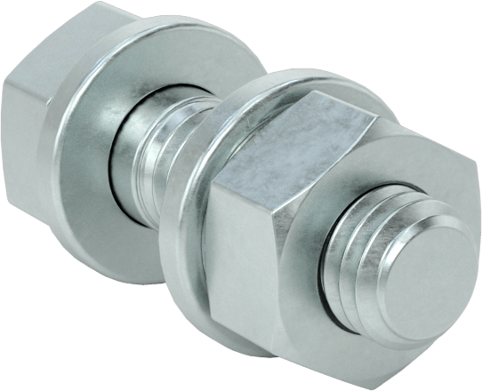 Sınıf 8.8 Çelik Altıgen Başlı Vidalar, Somunlar ve Pullar ile, Orta Mukavemet, M6 x 1 mm Diş, 20 mm Uzunluk