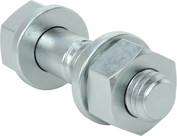 Sınıf 8.8 Çelik Altıgen Başlı Vidalar, Somunlar ve Pullar ile, Orta Mukavemet, M6 x 1 mm Diş, 25 mm Uzunluk