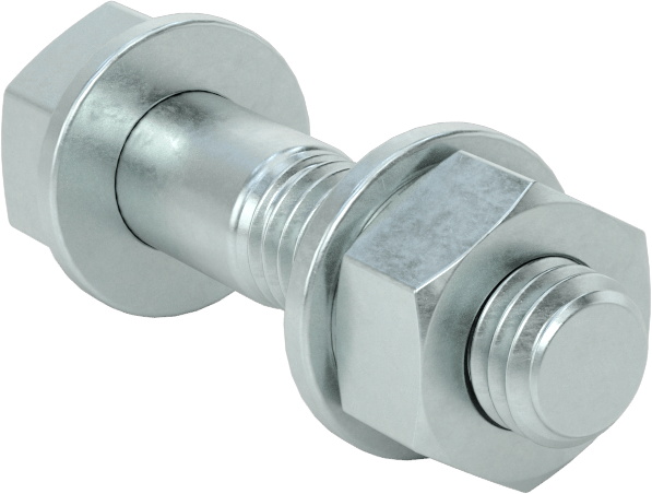 Sınıf 8.8 Çelik Altıgen Başlı Vidalar, Somunlar ve Pullar ile, Orta Mukavemet, M8 x 1,25 mm Diş, 35 mm Uzunluk