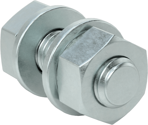 Sınıf 8.8 Çelik Altıgen Başlı Vidalar, Somunlar ve Pullar ile, Orta Mukavemet, M10 x 1,5 mm Diş, 25 mm Uzunluk