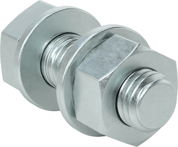 Sınıf 8.8 Çelik Altıgen Başlı Vidalar, Somunlar ve Pullar ile, Orta Mukavemet, M10 x 1,5 mm Diş, 30 mm Uzunluk