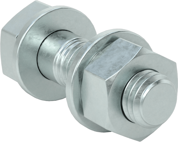 Sınıf 8.8 Çelik Altıgen Başlı Vidalar, Somunlar ve Pullar ile, Orta Mukavemet, M10 x 1,5 mm Diş, 35 mm Uzunluk