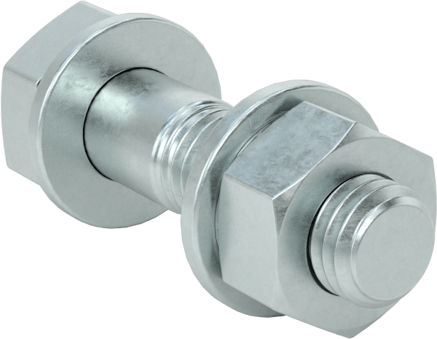 Sınıf 8.8 Çelik Altıgen Başlı Vidalar, Somunlar ve Pullar ile, Orta Mukavemet, M10 x 1,5 mm Diş, 40 mm Uzunluk
