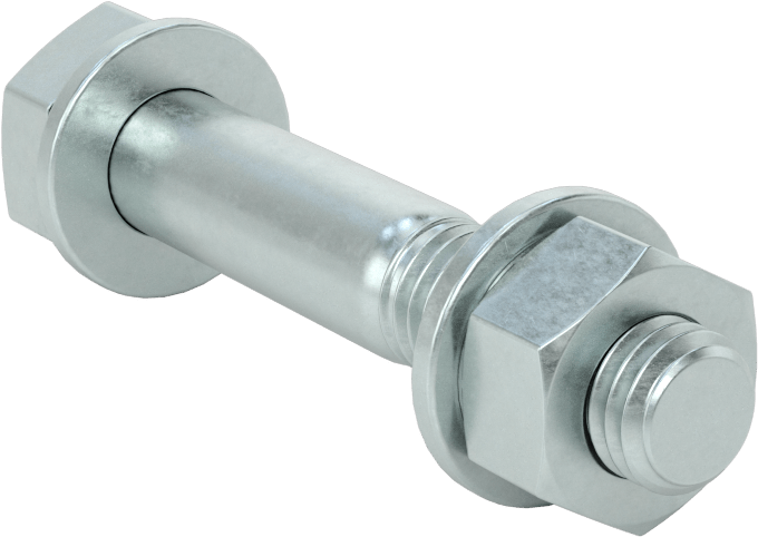 Sınıf 8.8 Çelik Altıgen Başlı Vidalar, Somunlar ve Pullar ile, Orta Mukavemet, M10 x 1,5 mm Diş, 60 mm Uzunluk