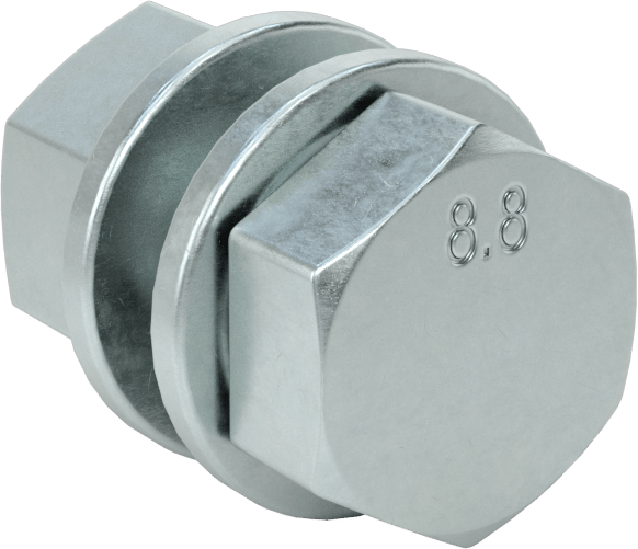 Sınıf 8.8 Çelik Altıgen Başlı Vidalar, Somunlar ve Pullar ile, Orta Mukavemet, M12 x 1,75 mm Diş, 25 mm Uzunluk