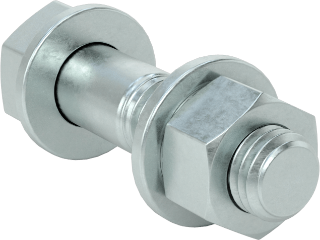 Sınıf 8.8 Çelik Altıgen Başlı Vidalar, Somunlar ve Pullar ile, Orta Mukavemet, M12 x 1,75 mm Diş, 50 mm Uzunluk