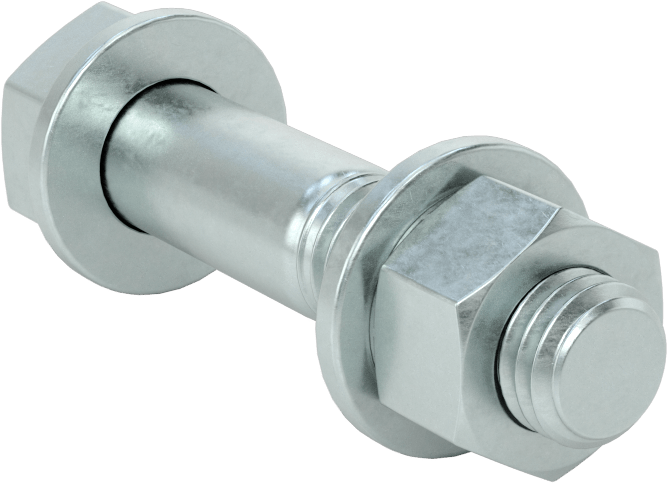 Sınıf 8.8 Çelik Altıgen Başlı Vidalar, Somunlar ve Pullar ile, Orta Mukavemet, M12 x 1,75 mm Diş, 60 mm Uzunluk