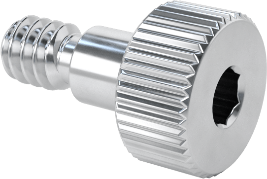 Alüminyum Omuzlu Vida, 1/8" Omuz Çapı, 1/8" Omuz Uzunluğu, 4-40 Diş