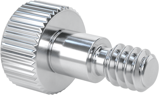 Alüminyum Omuzlu Vida, 1/8" Omuz Çapı, 1/8" Omuz Uzunluğu, 4-40 Diş