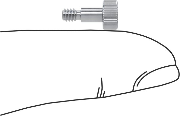 Alüminyum Omuzlu Vida, 1/8" Omuz Çapı, 3/16" Omuz Uzunluğu, 4-40 Diş