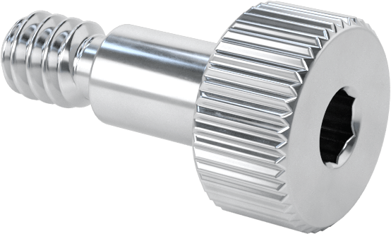 Alüminyum Omuzlu Vida, 1/8" Omuz Çapı, 3/16" Omuz Uzunluğu, 4-40 Diş