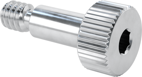 Alüminyum Omuzlu Vida, 1/8" Omuz Çapı, 1/4" Omuz Uzunluğu, 4-40 Diş