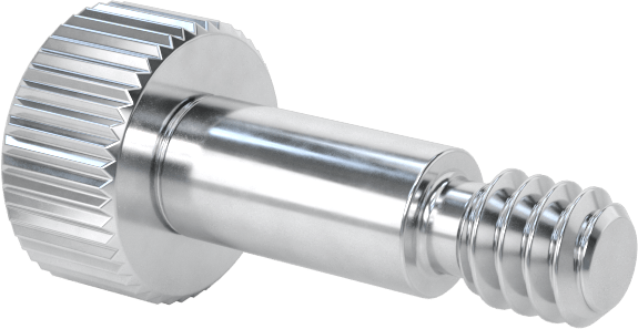 Alüminyum Omuzlu Vida, 1/8" Omuz Çapı, 1/4" Omuz Uzunluğu, 4-40 Diş