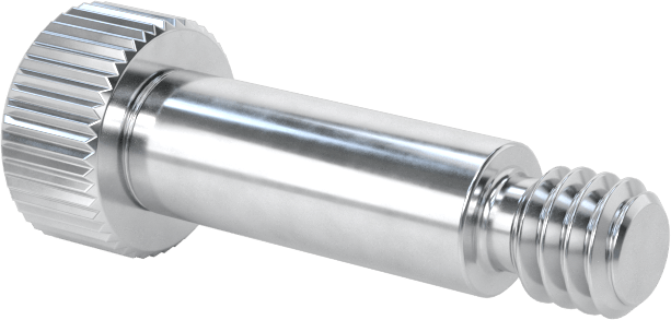 Alüminyum Omuzlu Vida, 3/16" Omuz Çapı, 1/2" Omuz Uzunluğu, 8-32 Diş